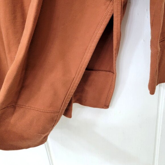 Terra & Sky Womens Plus Size Brown Long Sleeve Crew Neck Sweatshirt - Picture 4 of 4